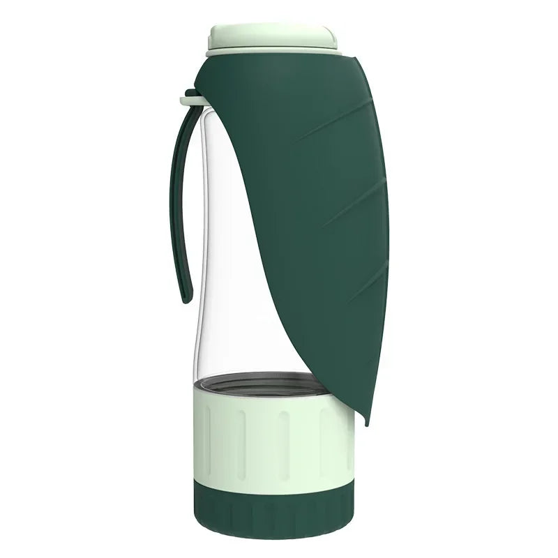 2 IN 1 Portable Water Bottle Dispenser for Dogs & Cats