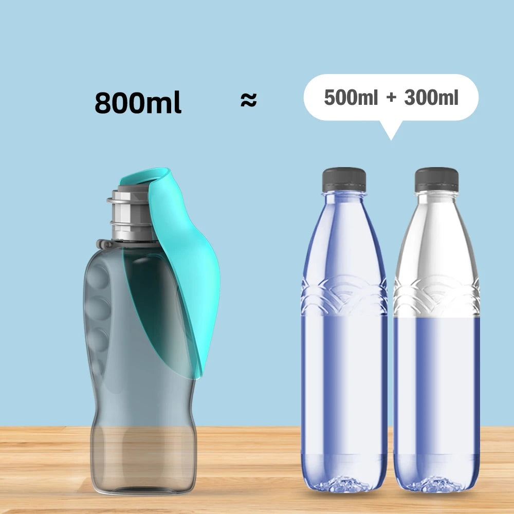 800ml Portable Dog Water Bottle Dispenser