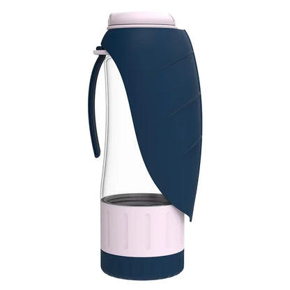 2 IN 1 Portable Water Bottle Dispenser for Dogs & Cats